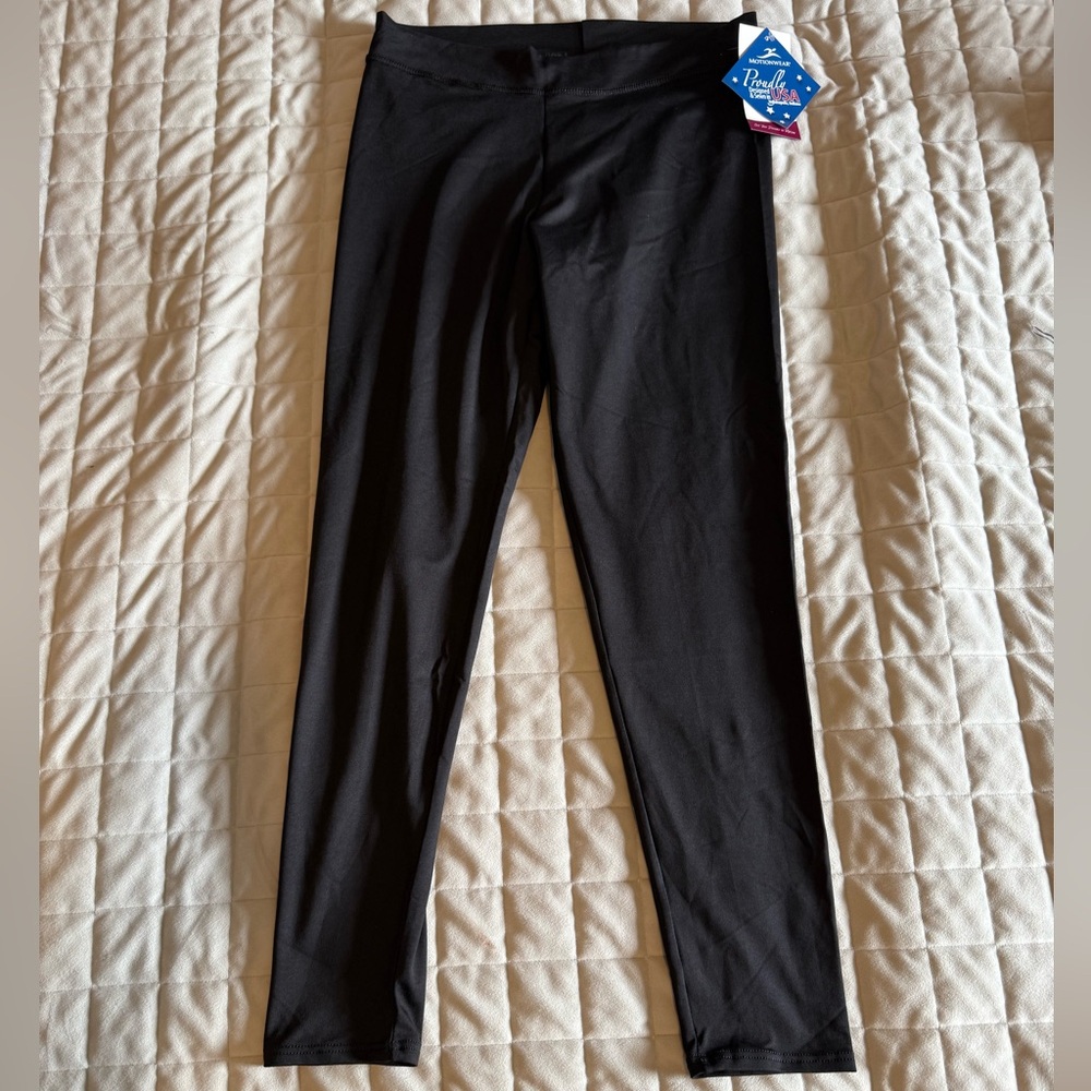 Motionwear Black Leggings Full-Length Stretchy Bottoms